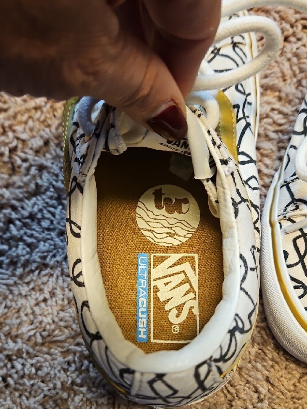 Vans Texured Waves X SK8 Marshmallow Abstract Low-Top Sneakers - Picture 12 of 14